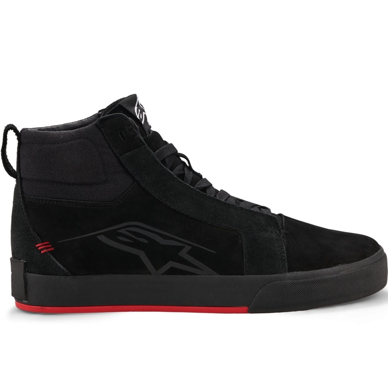 Usnjeni motoristični škornji Alpinestars Ride-63 črno-rdeči