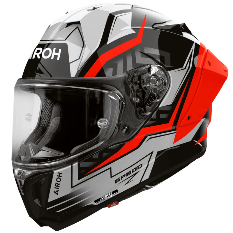 Airoh GP 800 Victory motoristična čelada z integriranim obrazom, rdeča