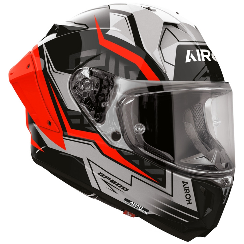 Airoh GP 800 Victory motoristična čelada z integriranim obrazom, rdeča