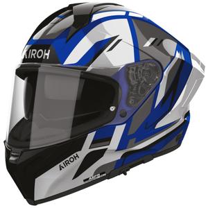 Motociklistična čelada Airoh Matryx Sentry z integriranim obrazom, modra