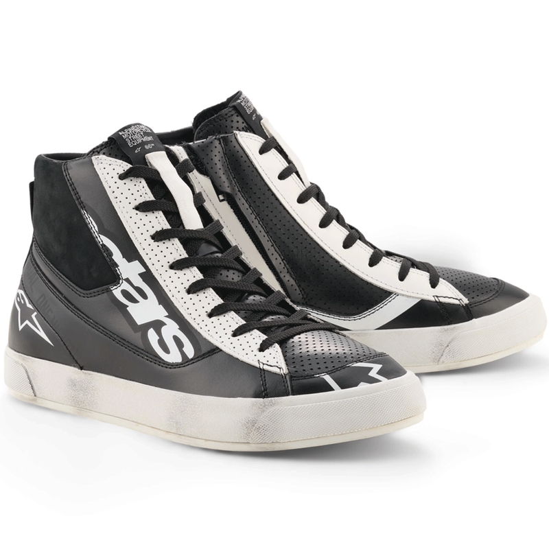 Moto škornji Alpinestars Stated Flair črno-beli