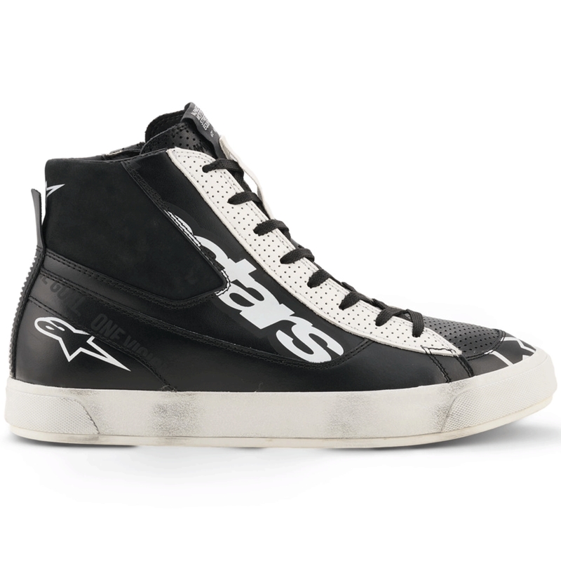 Moto škornji Alpinestars Stated Flair črno-beli