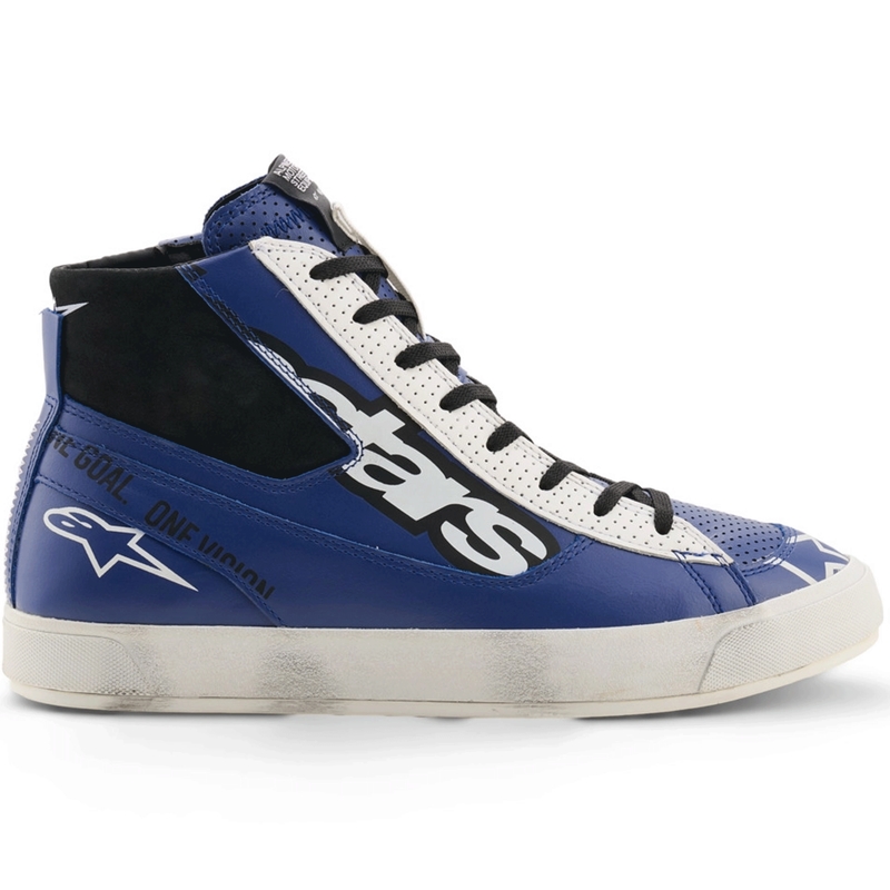 Moto škornji Alpinestars Stated Flair modro-belo-črni