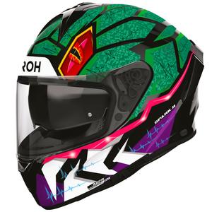 Airoh Spark 2 Rex integralna motoristična čelada črno-zeleno-vijolična