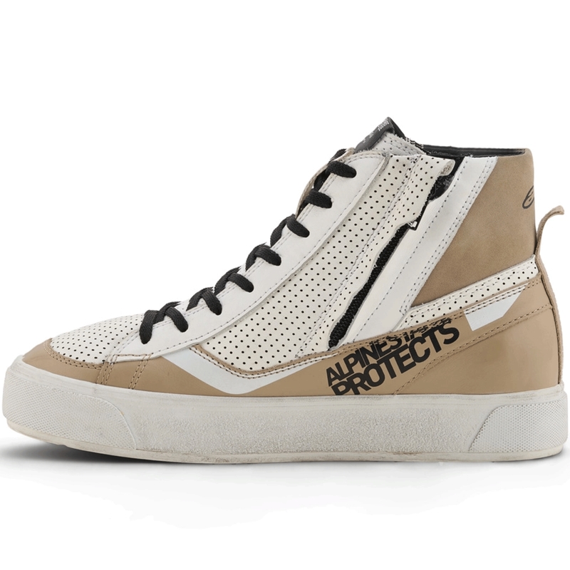 Ženski motoristični škornji Alpinestars Stella Stated Flair sivo-beli