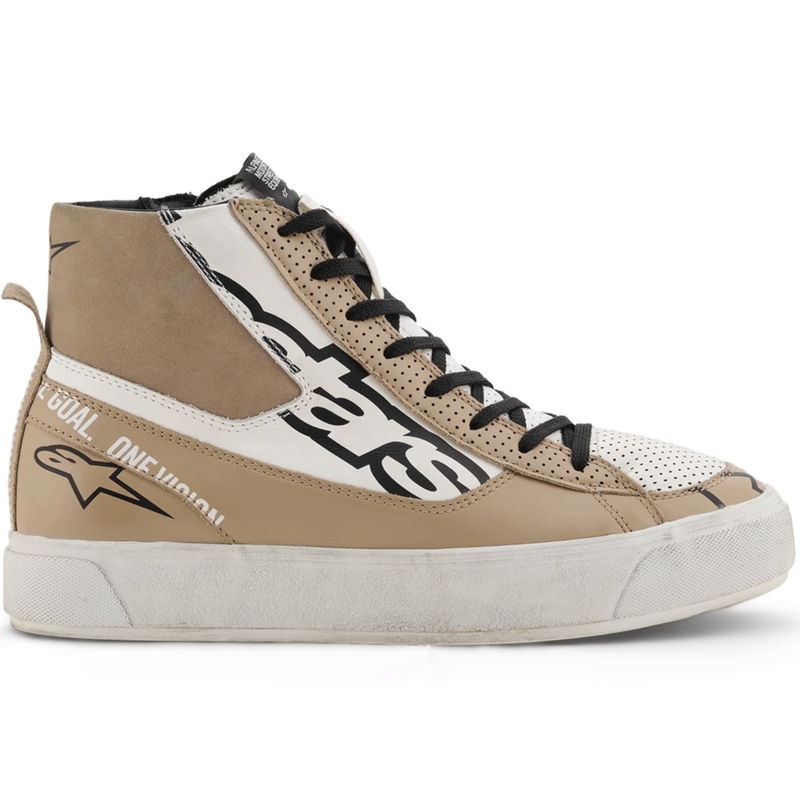Ženski motoristični škornji Alpinestars Stella Stated Flair sivo-beli