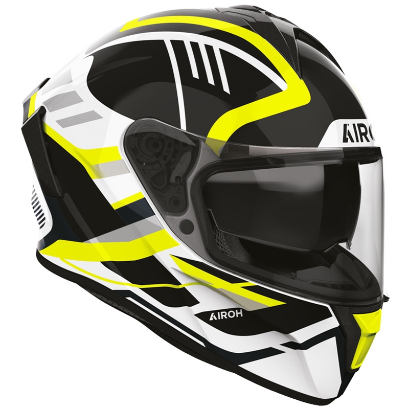 Motociklistična čelada Airoh Spark 2 Luma z integriranim obrazom, rumena