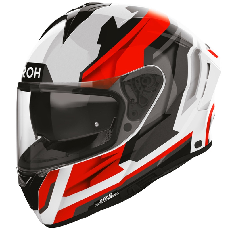 Motoristična čelada Airoh Spark 2 Blade z integriranim obrazom, rdeča