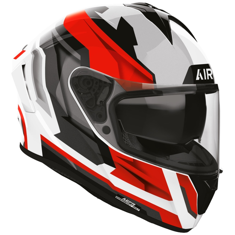 Motoristična čelada Airoh Spark 2 Blade z integriranim obrazom, rdeča