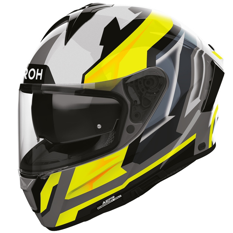 Motoristična čelada Airoh Spark 2 Blade z integriranim obrazom, rumena