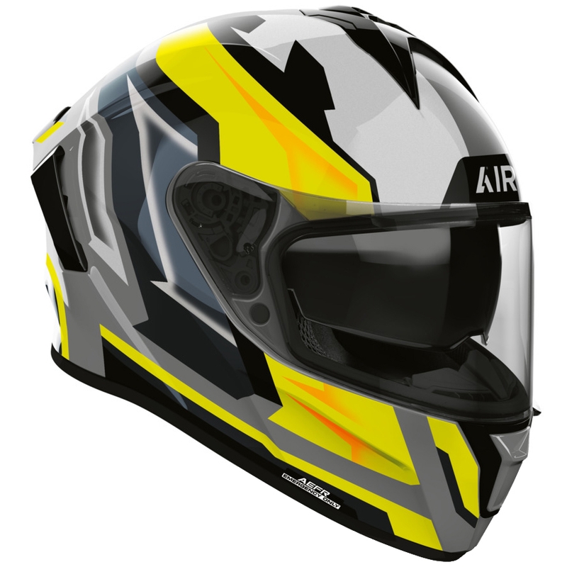 Motoristična čelada Airoh Spark 2 Blade z integriranim obrazom, rumena