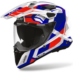 Enduro motoristična čelada Airoh Commander 2 polarno modro-rdeča