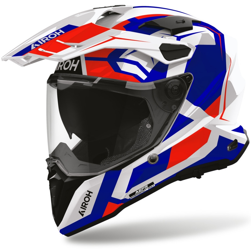 Enduro motoristična čelada Airoh Commander 2 polarno modro-rdeča