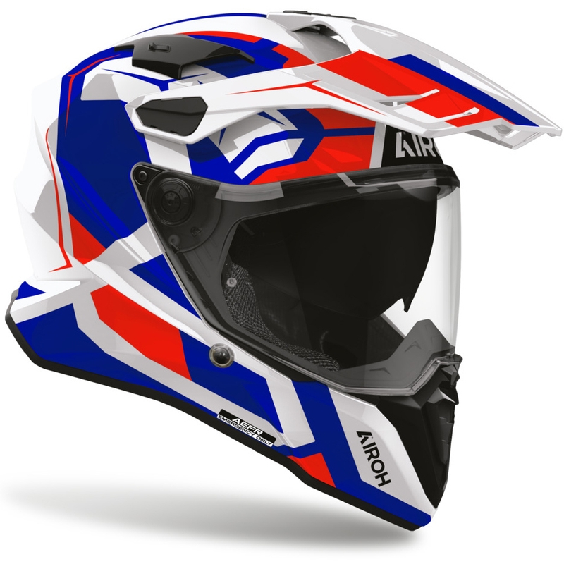 Enduro motoristična čelada Airoh Commander 2 polarno modro-rdeča