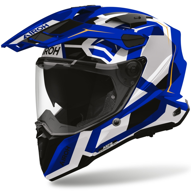 Enduro motoristična čelada Airoh Commander 2 polarno modra