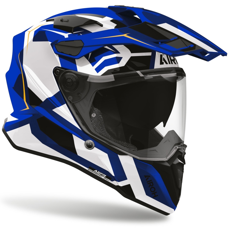 Enduro motoristična čelada Airoh Commander 2 polarno modra