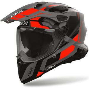 Enduro motoristična čelada Airoh Commander 2 Polar mat fluo rdeča