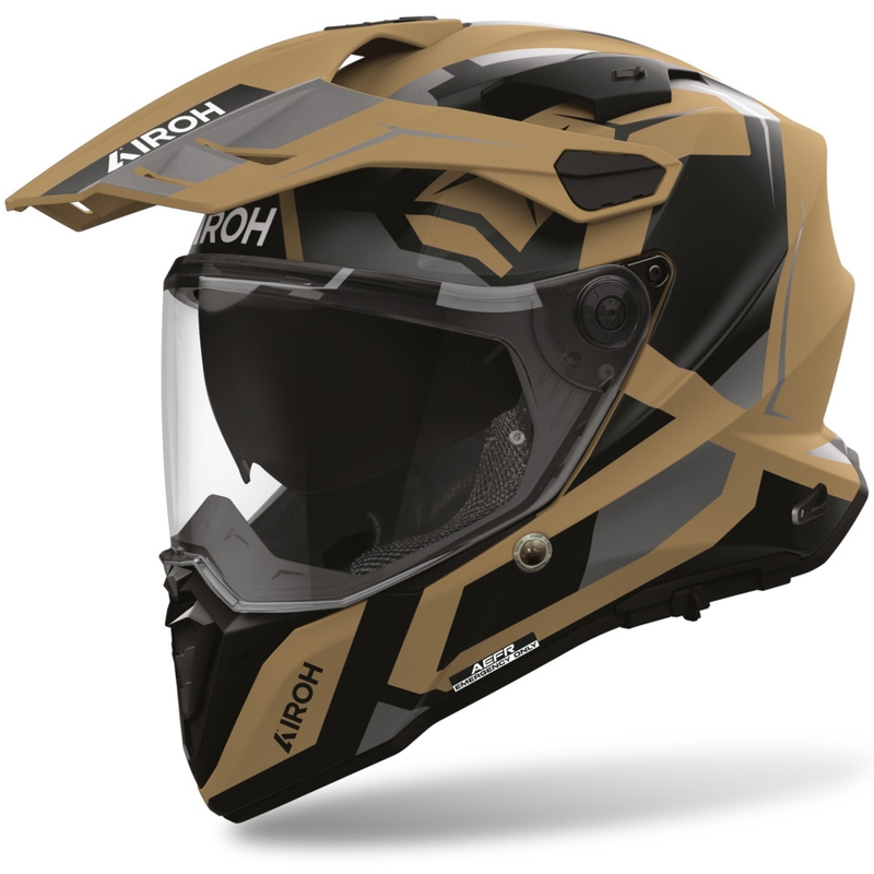 Motociklistična čelada Airoh Commander 2 Polar Enduro, mat peščena