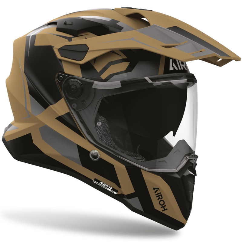 Motociklistična čelada Airoh Commander 2 Polar Enduro, mat peščena