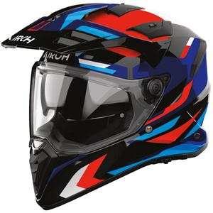 Enduro motoristična čelada Airoh BADX-X Glitch modro-rdeča