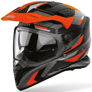 Enduro motoristična čelada Airoh BADX-X Glitch mat oranžna