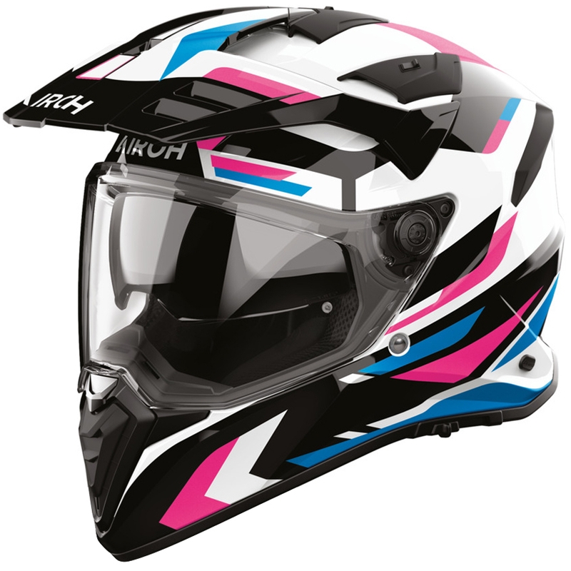 Enduro motoristična čelada Airoh BADX-X Glitch roza