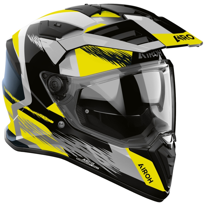 Enduro motoristična čelada Airoh BADX-X Airspeed rumena