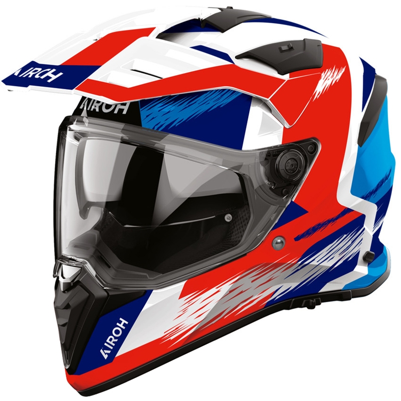 Enduro motoristična čelada Airoh BADX-X Airspeed modro-rdeča