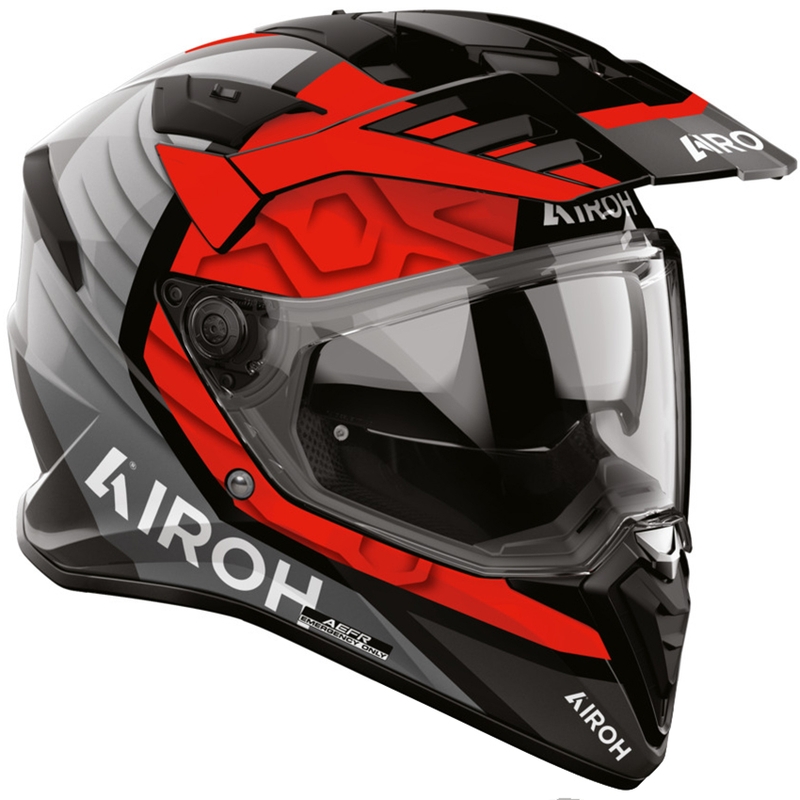 Enduro motoristična čelada Airoh BADX-X Cube rdeča