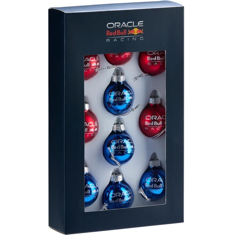 Red Bull Christmas Bauble Božični okraski Set 10 kosov temno modro-rdeče barve