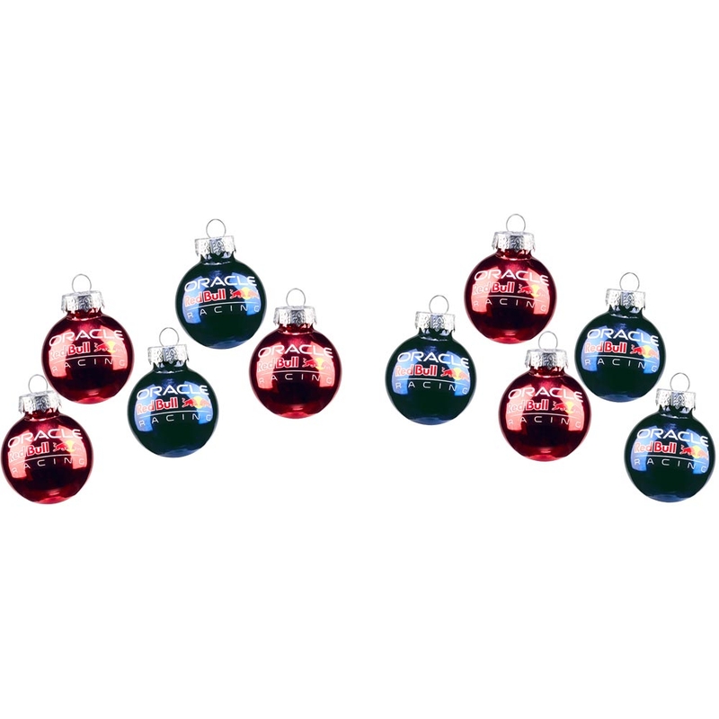 Red Bull Christmas Bauble Božični okraski Set 10 kosov temno modro-rdeče barve