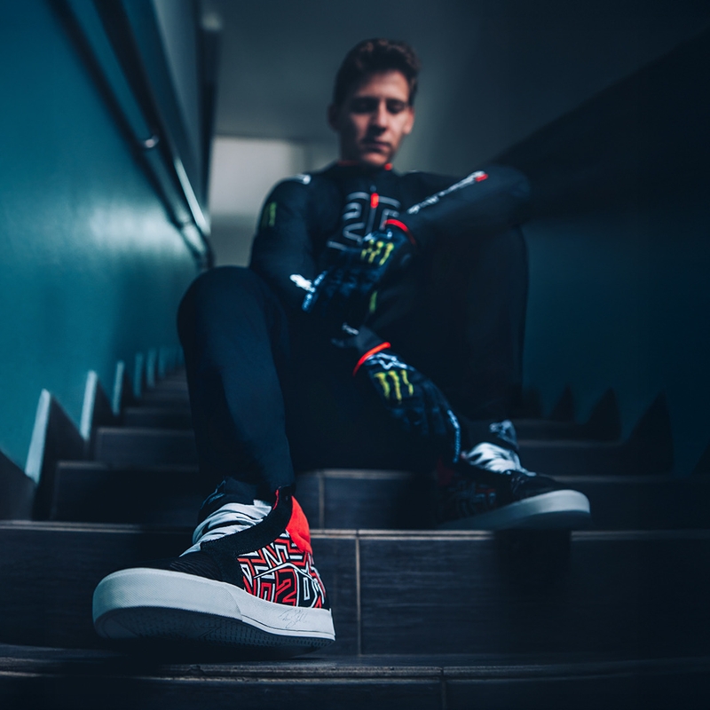 Moto škornji Alpinestars Ride-63 Canvas FQ20 črno-belo-rdeči