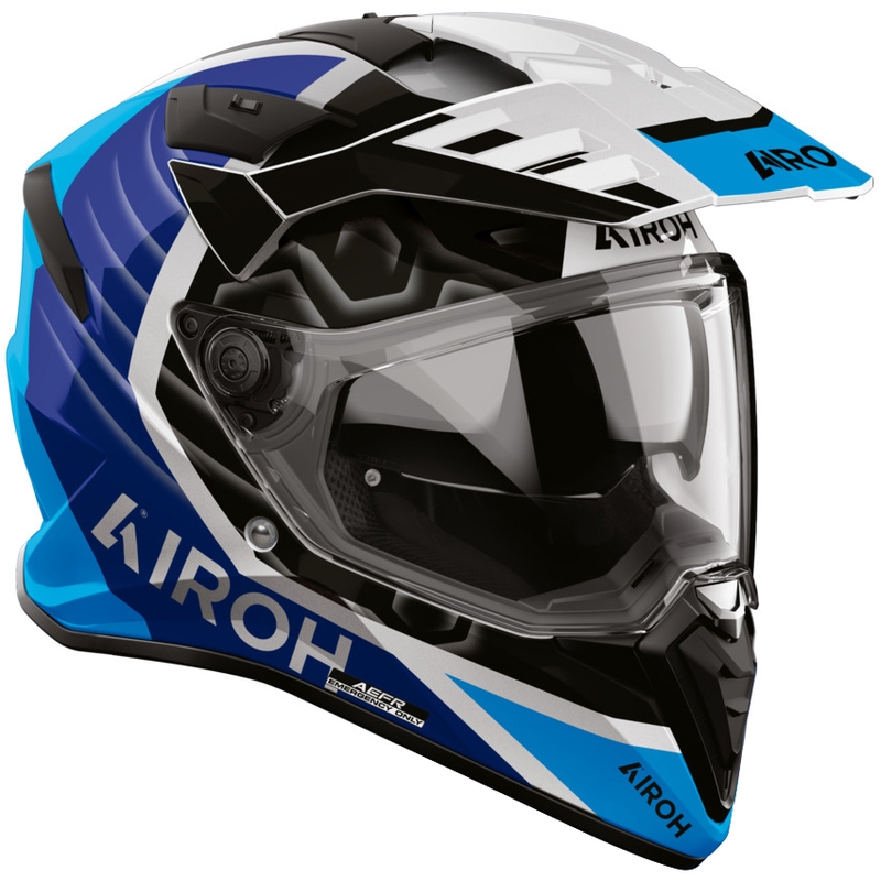 Enduro motoristična čelada Airoh BADX-X Cube modra