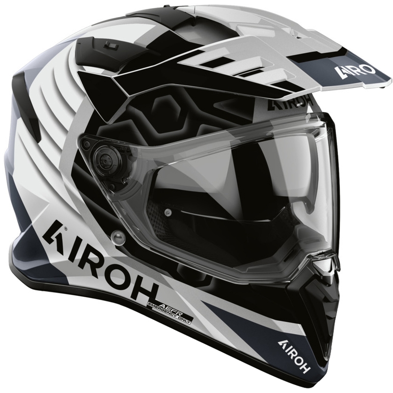 Enduro motoristična čelada Airoh BADX-X Cube siva