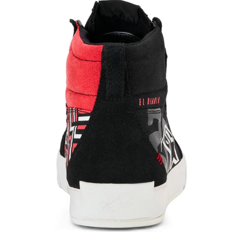 Moto škornji Alpinestars Ride-63 Canvas FQ20 črno-belo-rdeči