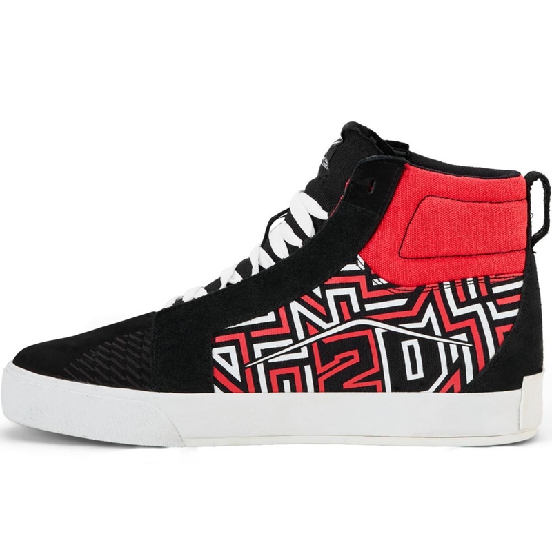 Moto škornji Alpinestars Ride-63 Canvas FQ20 črno-belo-rdeči