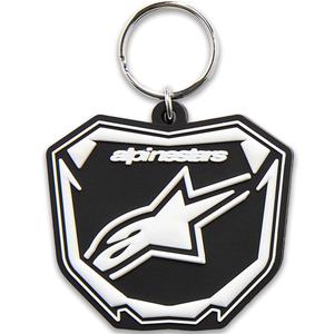 Obesek za ključe Alpinestars Plate črno-bel
