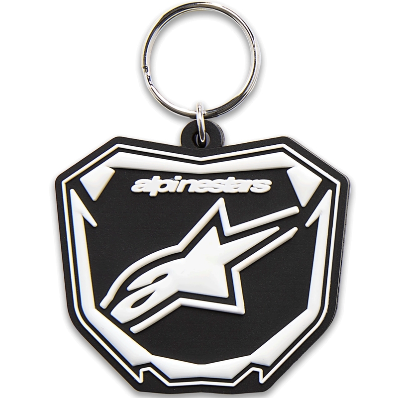 Obesek za ključe Alpinestars Plate črno-bel