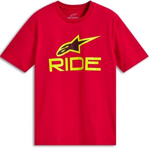 Majica Alpinestars Ride 4.0 CSF rdeče-fluo rumeno-črna