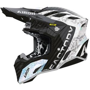 Motokros čelada Airoh Aviator Factory Bitmap Carbon siva