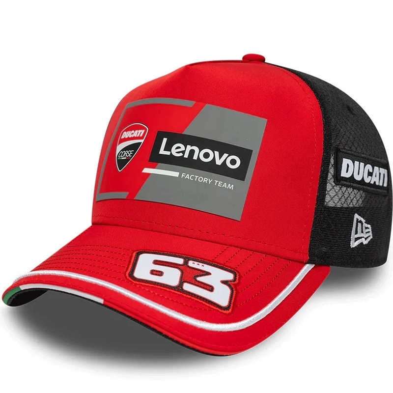 Črno-rdeča kapa Ducati New Era Lenovo Bagnaia 63