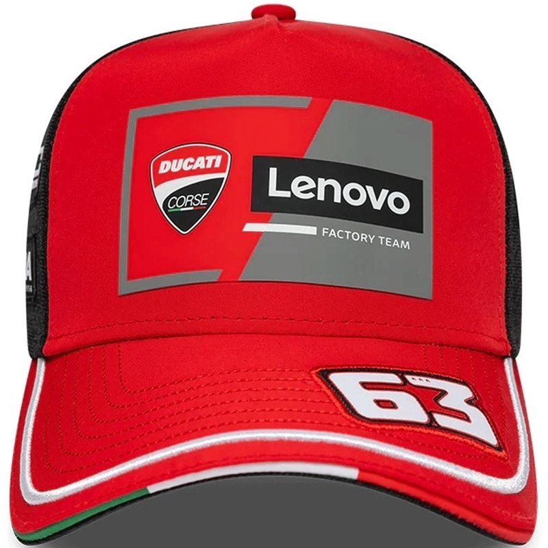 Črno-rdeča kapa Ducati New Era Lenovo Bagnaia 63