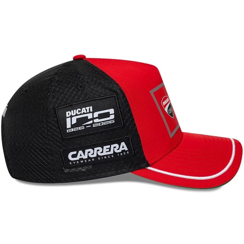 Črno-rdeča kapa Ducati New Era Lenovo Bagnaia 63