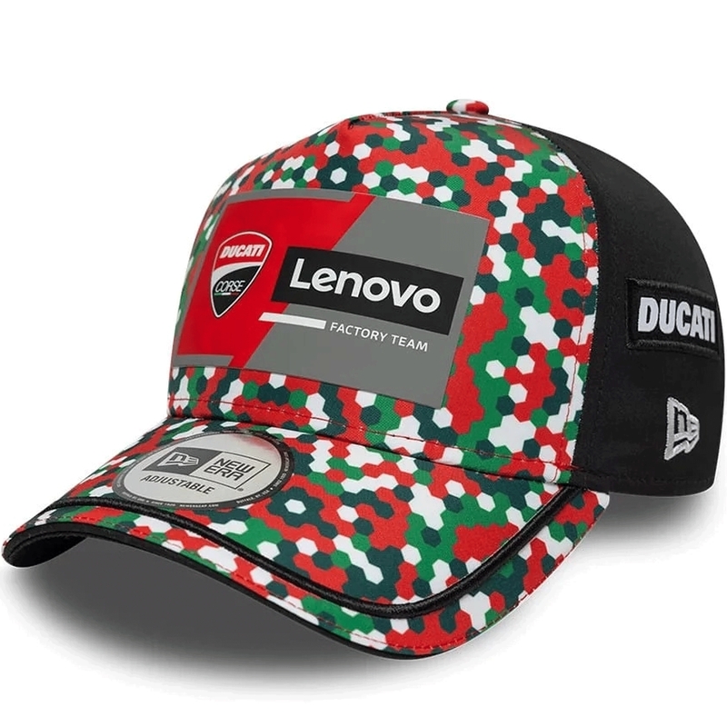 Kapa Ducati New Era Lenovo Mugello črno-rdeča-večbarvna
