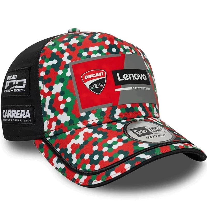 Kapa Ducati New Era Lenovo Mugello črno-rdeča-večbarvna