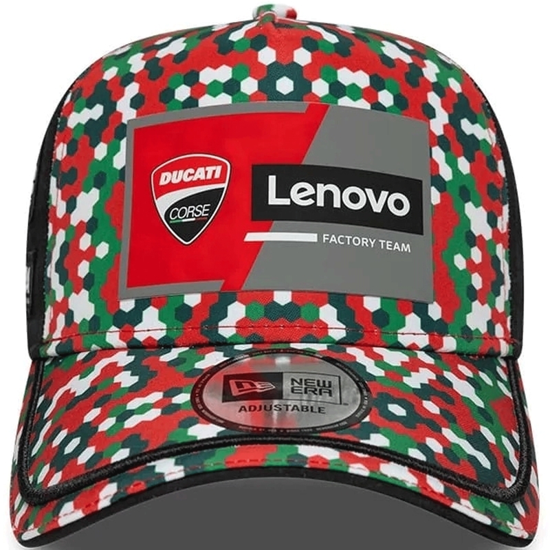 Kapa Ducati New Era Lenovo Mugello črno-rdeča-večbarvna