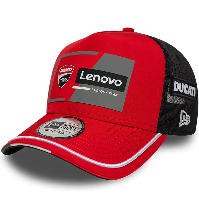 Kapa Ducati New Era Lenovo črno-rdeča