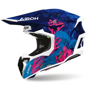 Airoh Twist 3 podvodna motokros čelada modro-belo-roza
