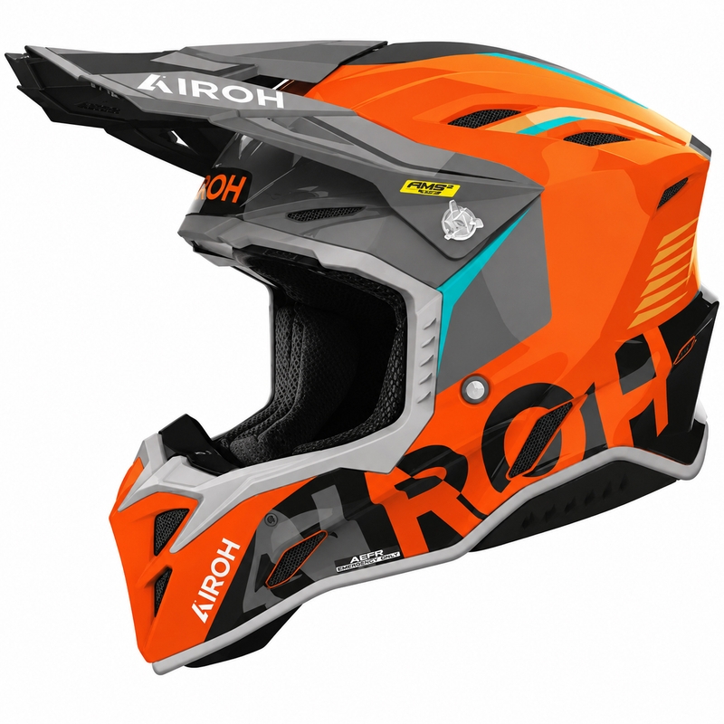Čelada za motokros Airoh Aviator Factory Blame oranžna
