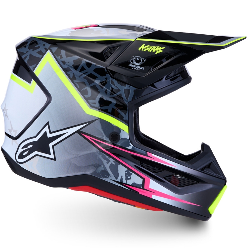 Motociklistična čelada Alpinestars Supertech S-M7 Blaster sivo-fluo rumena